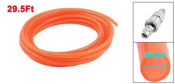 8mm x 5mm 9M 29.5ft Length Quick Connect Polyurethane Tube Pipe Air PU Hose