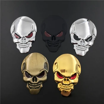 

Car Decal Skull Logo Vehicle Body Sticker Automobiles Emblem Badge For Alfa Romeo Opel Suzuki Honda Peugeot Land Rover Buick MG