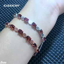 KJJEAXCMY Fine jewelry красота настоящая фабрика самостоятельно 925 стерлингового серебра инкрустация натуральный гранатовый браслет