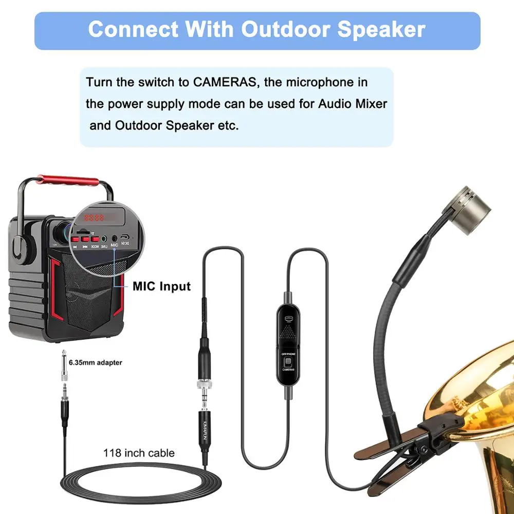 KIMAFUN Professional Condenser Saxophone