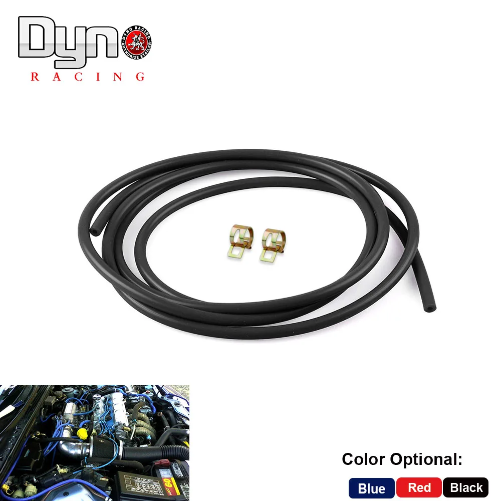 

Dyno racing- 1M Length 5/32" (4mm) Vacuum Silicone Hose Intercooler Coupler Pipe Turbo red blue black with two clamp