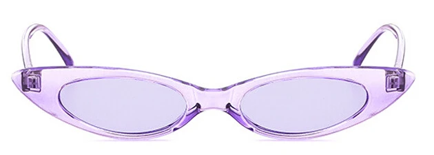 Винтажные женские маленькие овальные солнцезащитные очки кошачий глаз, брендовые дизайнерские ретро крошечные Овальные Солнцезащитные очки, женские солнцезащитные очки - Цвет линз: purple
