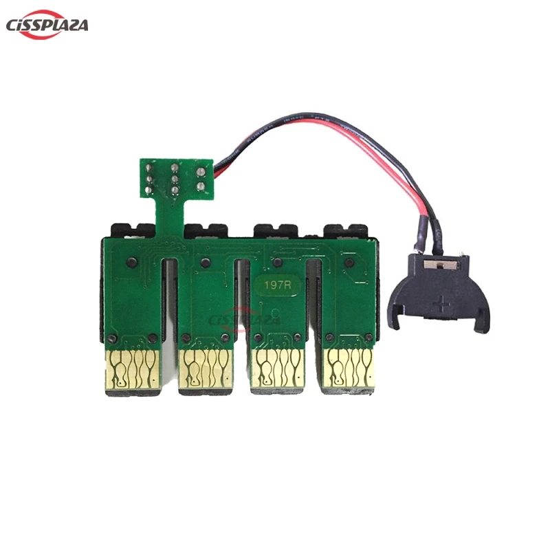 

CISSPLAZA 10pcs T1971 T1962-T1964 CISS combo Chip compatible For Epson XP-201 XP-211 XP-204 XP-401 XP-411 XP-214 XP-101 WF-2532