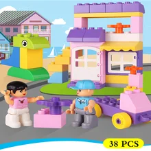 38 pcs Blocos Tijolos Definir Brinquedos Modelo DIY 3D Designer de Brinquedos Do Bebê Blocos de Construção Brinquedos Educativos para crianças presente