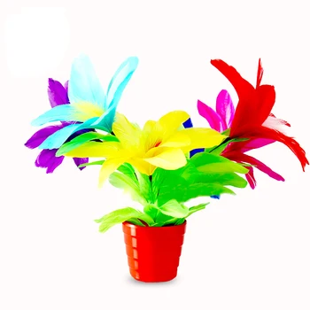

Appearing bouquet in vase deluxe/cane to flower feather flower from empty pot flower magic tricks magic props