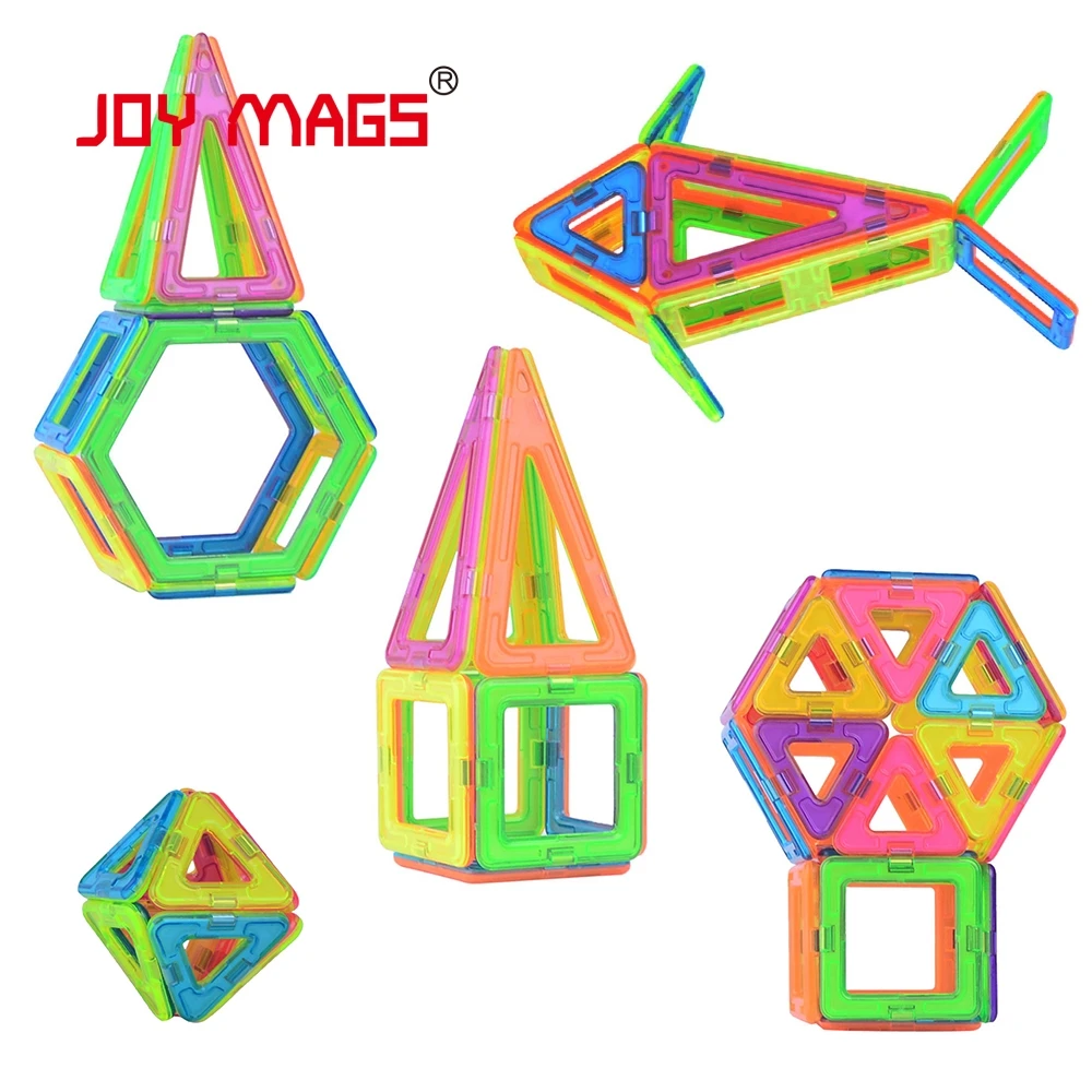 

JOY MAGS Magnetic Designer Block 89 pcs Enlighten Plastic Model Kits Gift Building Models & Building Toy