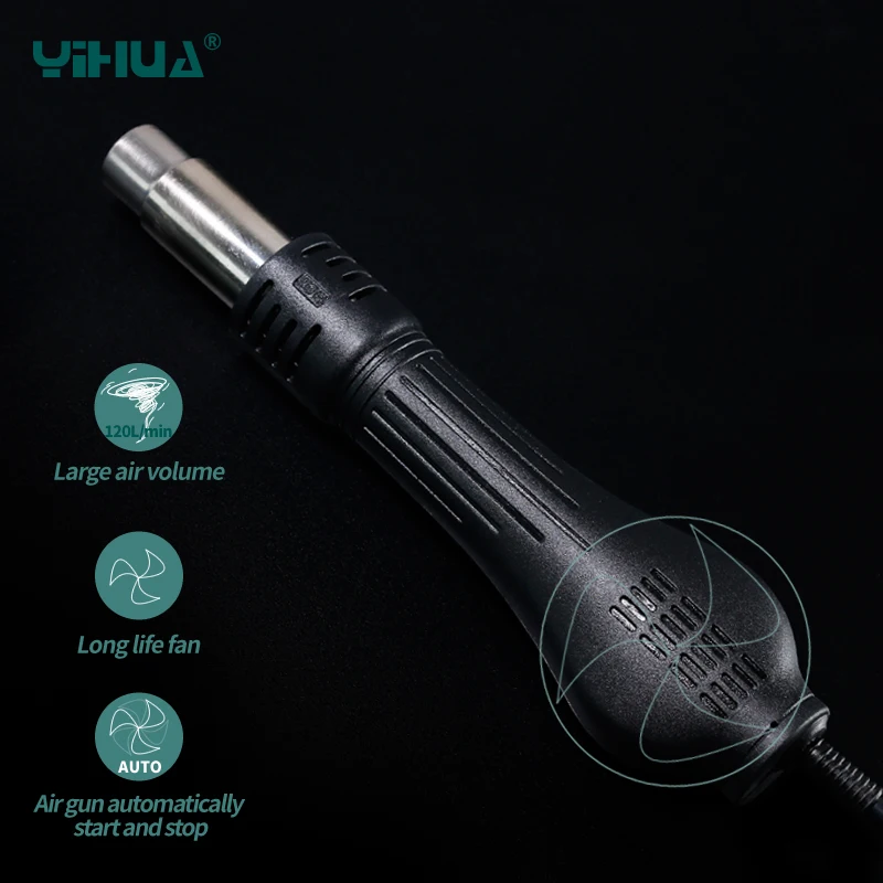 Паяльная станция YIHUA 992D с горячим воздухом SMD синий держатель железа из