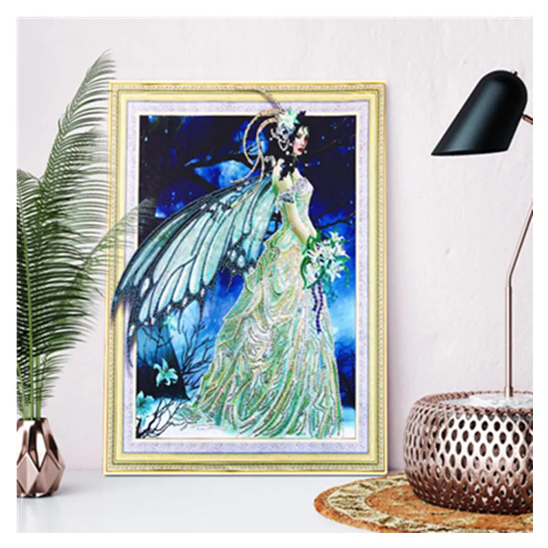 

5D DIY Diamond Painting Cartoon Elf Beauty Girl Animal Pattern Special Shape Diamond Cross Stitch Crystal Round Diamond Mosaic