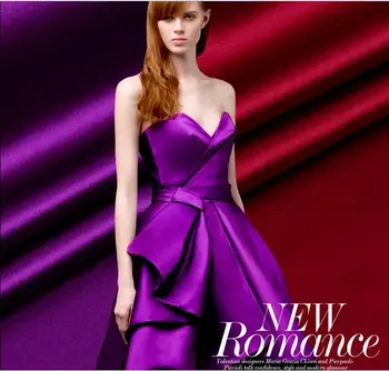 

Free shipping! Violet heavy silk fabric high quality silk clothing cloth wholesale