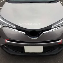 ABS хромированный, передний, нижний решетчатая панель молдинги Накладка для Toyota C-HR CHR(не подходит для Северной-американская версия