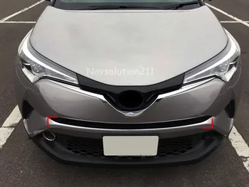 

ABS Chrome Front Lower Grille Strip Mouldings Cover Trim For Toyota C-HR CHR 2016 2017 2018 (Not fit for North-America version)