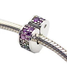 Подходит для Pandora шармы браслеты разноцветные дуги любви клип бусины стерлингового серебра 925-ювелирные изделия