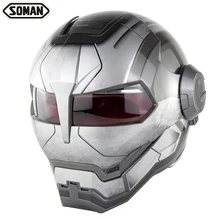 Военный серый moto rcycle шлем ironman Стиль откидной casco Железный человек Capacetes Soman SM515 moto шлем
