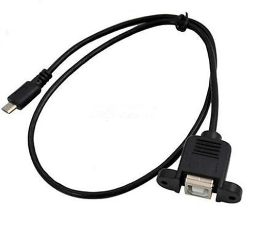 50 шт./лот см 5Pin Micro USB B Male to USB2.0 Female Socket Data Cable Line Printer Panel Mount| |