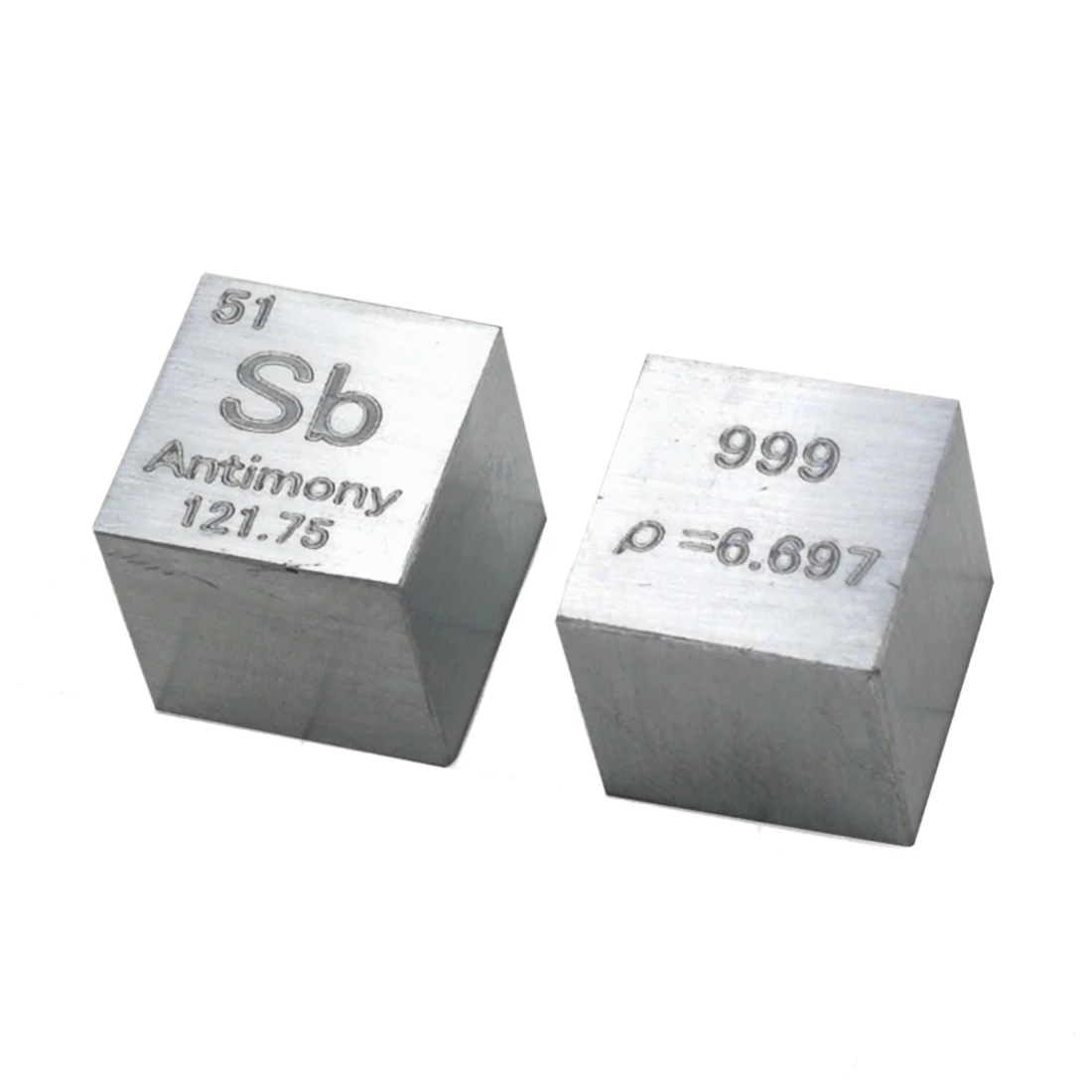  10 x 10 x 10mm Wiredrawing Antimony Cube Periodic Table Of Elements Cube for Lab Study Education Co