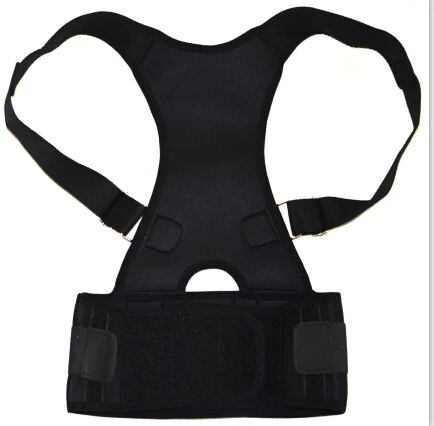 Мужской корсет для Корректор осанки Для женщин Вернуться Brace поясничного пояса Поддержка прямой спиной и S-2XL - Цвет: black