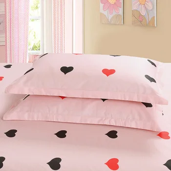 

Cartoon pink pillowcase 100% cotton Good quality soft pillowcover 2pcs 48*74cm 30*50cm pillowslip 70*70cm RU family pillowcase