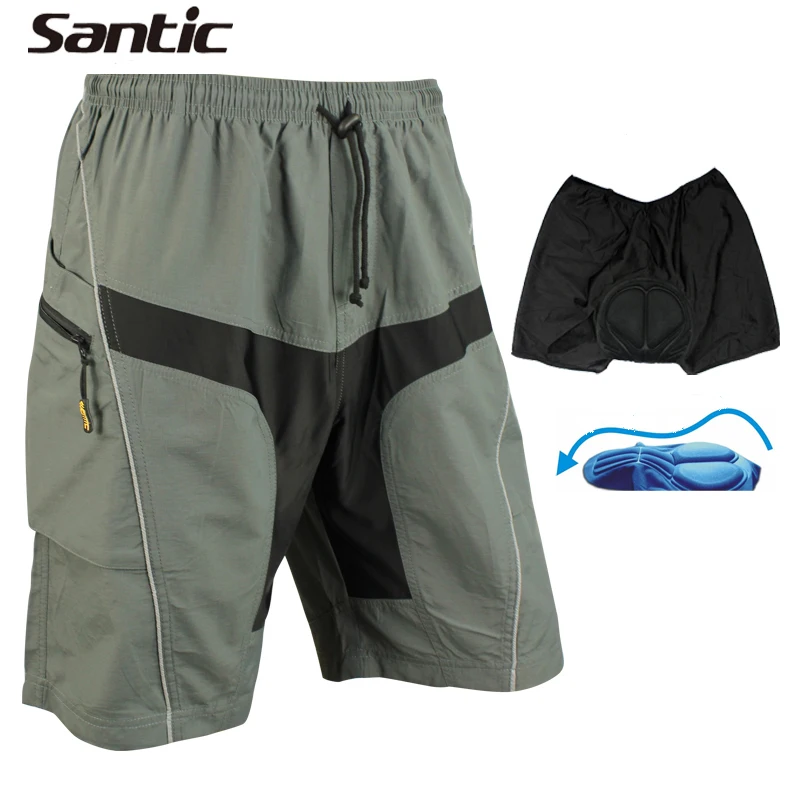 

Santic Triathlon Men Polyester 1/2 Leisure Trousers 3D Padded Detachable Liner Bike Bicycle Cycling Cycle Sportswear Shorts