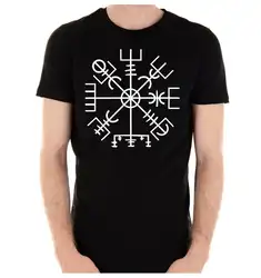 Vegvisir Viking Compass Symbol Мужская футболка Viking Old Norse Scandinavia с металлическими короткими рукавами Новая модная футболка мужская одежда