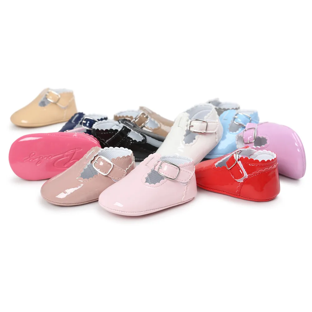 Однотонная обувь для мальчика из натуральной кожи для новорожденных г. Летняя детская обувь для малышей Женская Пряжка обувь для маленьких девочек 1 год# SS