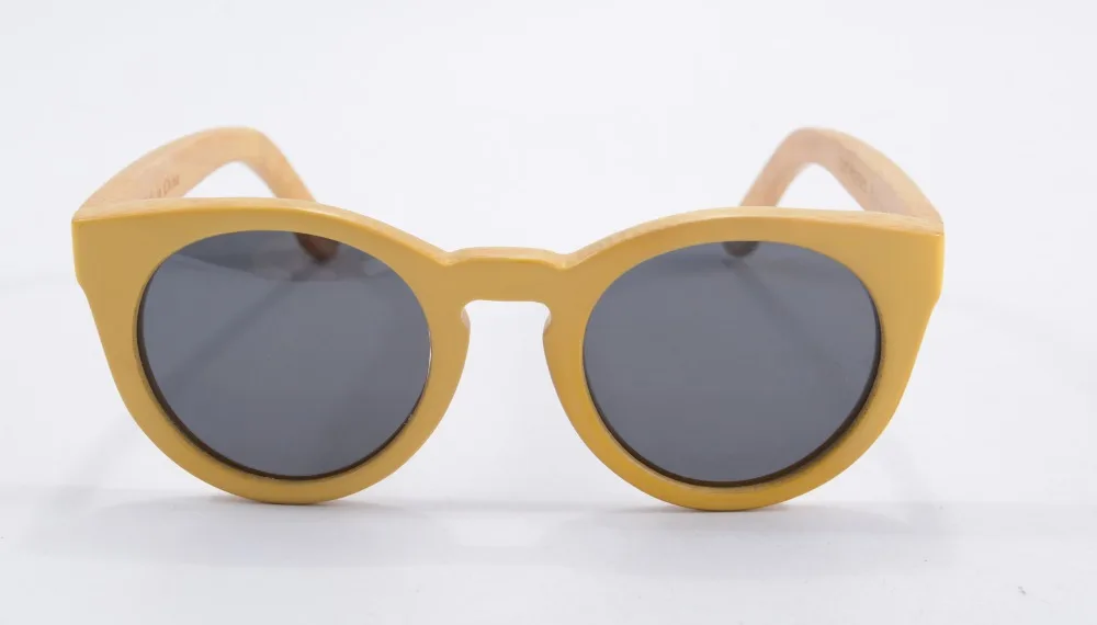 Акционная продажа круглые деревянные солнцезащитные очки поляризованные UV400 солнцезащитные очки "кошачий глаз" женские солнцезащитные
