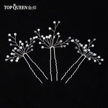 TOPQUEEN HP59-S головной убор невесты заколки для волос с кристаллами и жемчугом женские бусины ручной работы аксессуары для волос быстрая