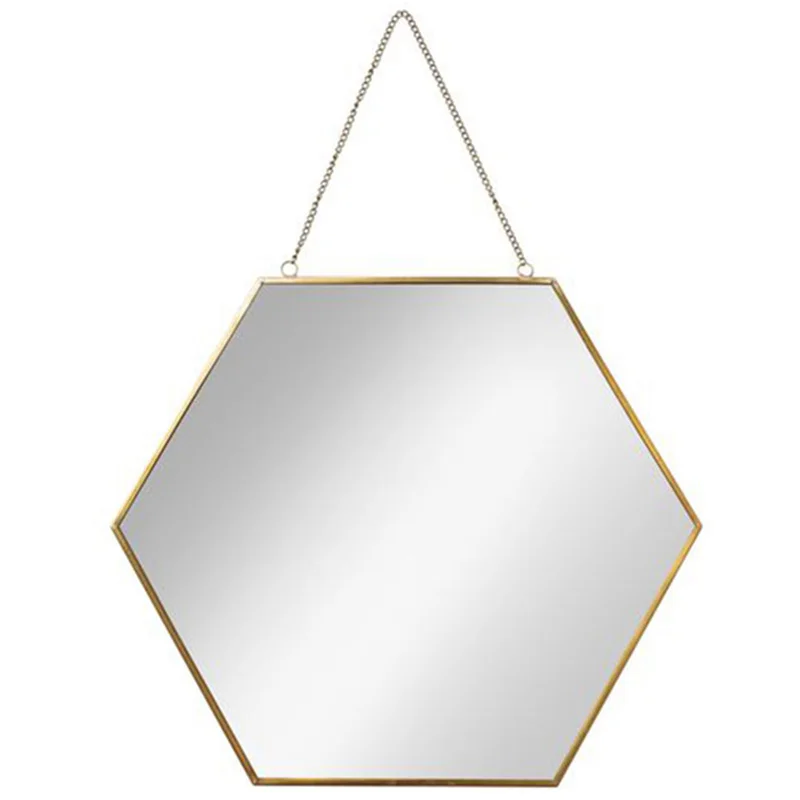 Скандинавском стиле, геометрическая форма, настенное зеркало для ванной комнаты, туалетное зеркало, украшение для ванной комнаты, Настенное подвесное зеркало WF3071747