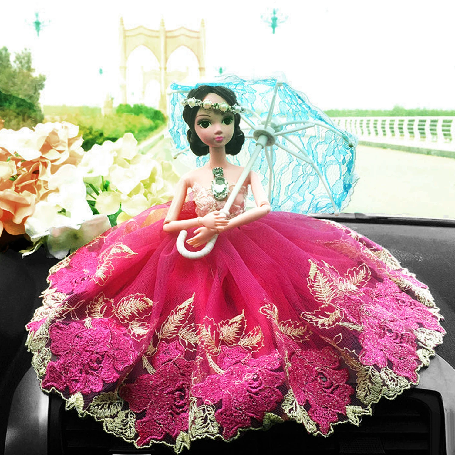 6PCS Min Girl Doll Lace Umbrella Handmade Sunshade Umbrella Dollhouse Furniture Accessories for Barbie Toy 6PCS Min Girl Doll Lace Umbrella Handmade Sunshade Umbrella Dollhouse Furniture Accessories for Barbie Toy