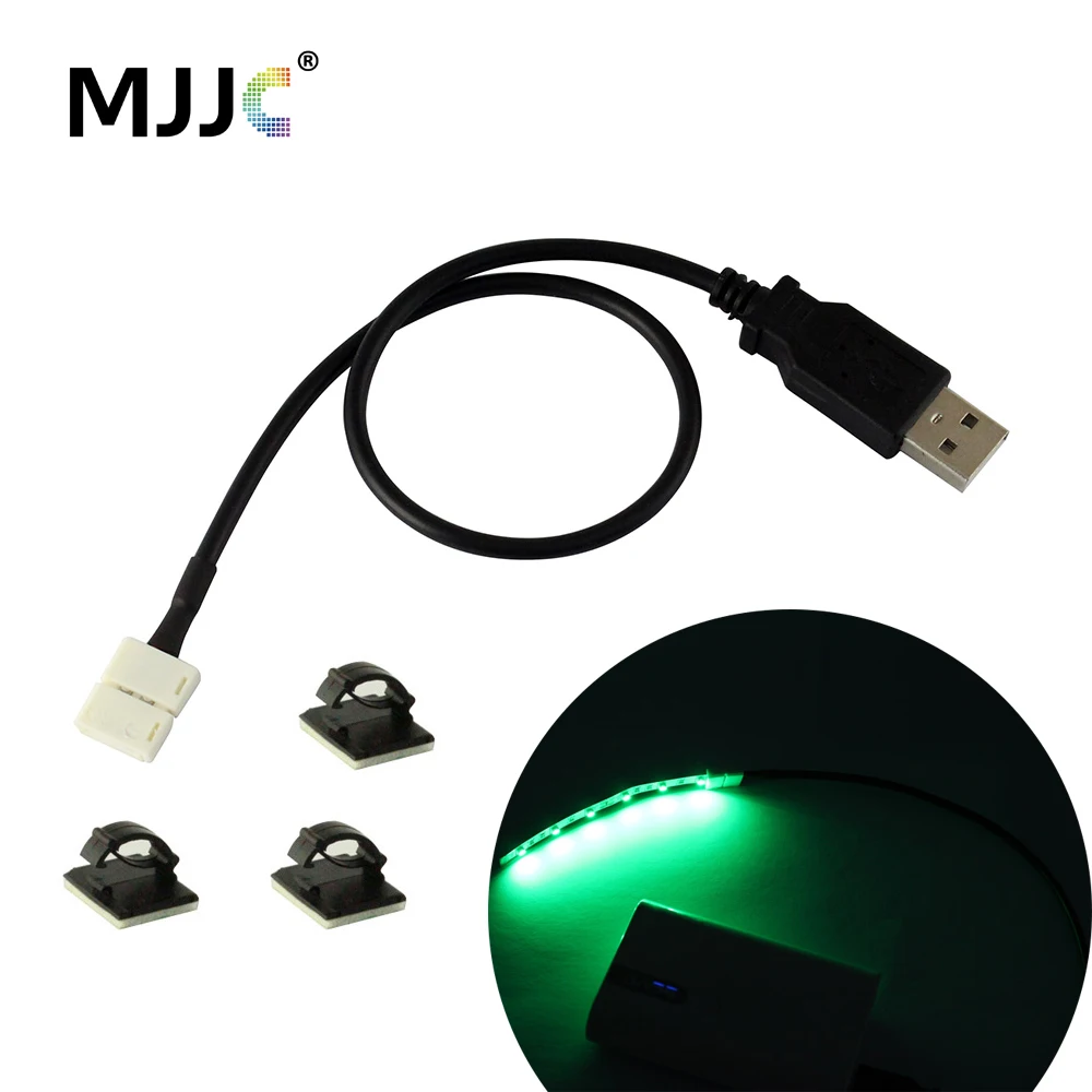 Lampu LED Strip Konektor USB Ke 2 Pin 8 