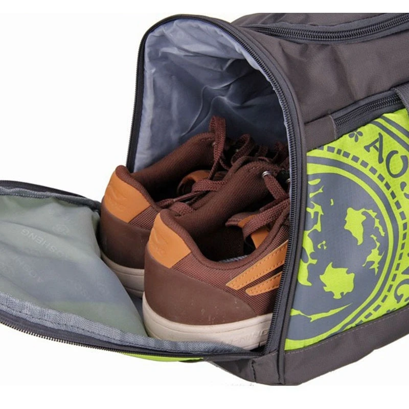 AOSHENG Nylon Outdoor Male Sport Bag Professional Men And Women Fitness Shoulder Gym Bag Hot Training Female Yoga Duffel Bag