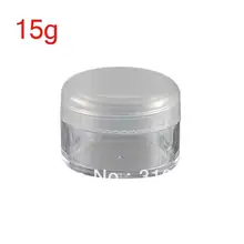 15 г X 50 пустой прозрачного пластика PS косметические банки контейнер, крем-Бальзам Бутылки, дизайн ногтей, макияж бальзам для губ контейнер из жести