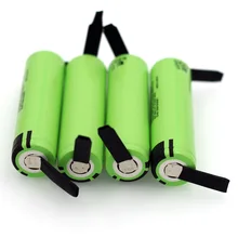 Batteries rechargeables au Lithium, feuille de Nickel à souder, 100% v 3.7 mAh 3400, 4 pièces/lot, 18650