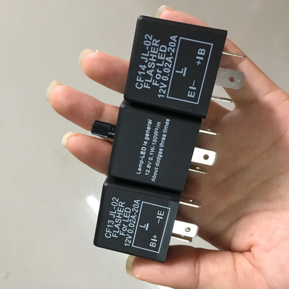 12V 3-Pin 0.02A to 20A 3Pin CF13 CF14 JL-02 Electronic LED Adjustable Flasher Relay For Motorbike Motorcycle Turn Signal Light (4)