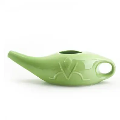 

Yoga for the neti pot cleaning the neti pot wash nasal exchanger with the ceramics's stuff pot of nasal irrigator