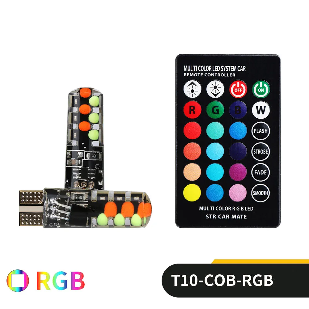 Новинка, RGB T10-COB лампа с дистанционным управлением, автомобильный Широкий светильник, стробоскопический светильник, атмосферный светильник для mazda gj CX-5 acessorios cx3 6 3 N