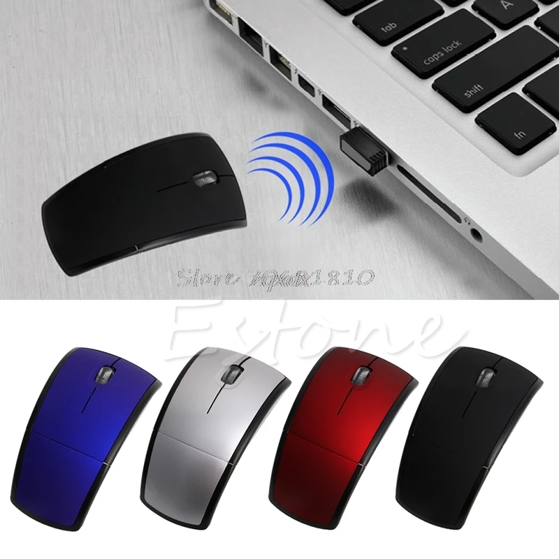 2.4G Snap in Transceiver Fold Wireless Mouse Cordless Mice USB Folding