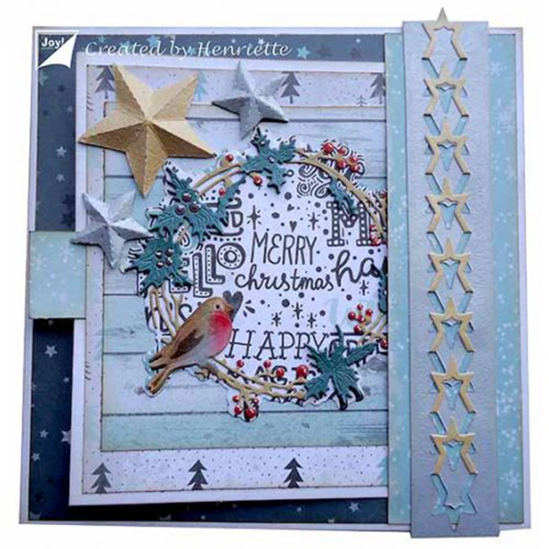 

JC Metal Cutting Dies for Card Making Stereoscopic Star Dies Scrapbooking Stencil Album Embossing Folder Template Background