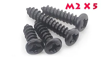 

2000Pcs M2*5 M2X5 BK Philips Cross Head Screw Alloy Self Tapping Cross Bolt Screw Round Head Self tapping Electronic Screw