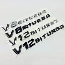 V8 V12 Biturbo Emblem Badge Decal 3D Car Sticker Emblem Logo For Benz BMW VW Hyundai Mazda Opel Skoda Toyota Audi HondaChevrolet aliauto car styling umbrella corporation car sticker sports mind eyelid decal for bmw ford focus vw polo skoda golf audi opel