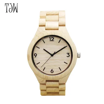 

Simple Fashion Nature Wood Watch Analog Sport Bamboo Genuine For Men Women Wooden Bamboo watch LL@17