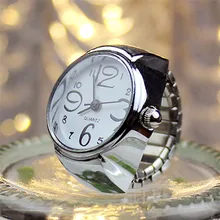 Relogio Feminino men Watch Dial Quartz Analog Watch Creative Steel Cool Elastic Quartz Finger Ring Watch