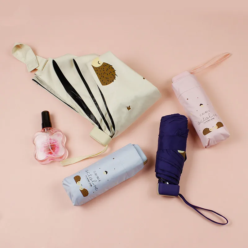 3.200g Mini Small Umbrella Folding Umbrella Pocket Women Kids Umbrella Anti-UV Women's Umbrella Sunny Rainy High quality