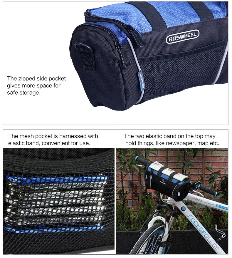 Excellent Roswheel Mountain Bike Front Top Tube Bag Handlebar Cycling Pouch Bicycle Bycicle Tool Bag Pannier Handbag Shoulder Bag 3