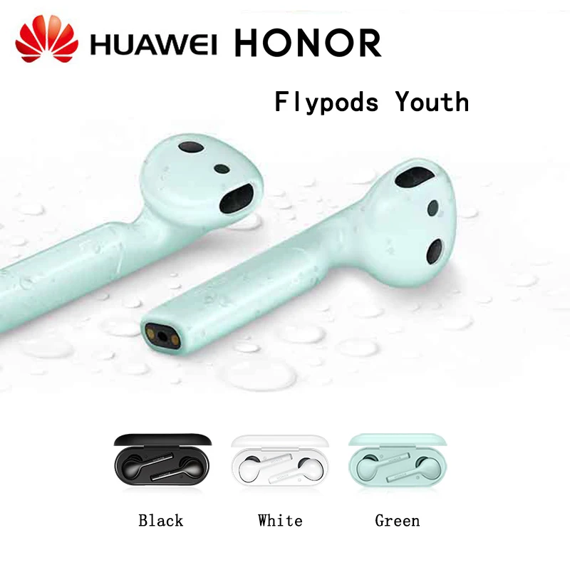 Оригинальные Молодежные наушники huawei Honor Flypods, Bluetooth, беспроводная связь с микрофоном, водонепроницаемая гарнитура, стерео звук для iOS, Android