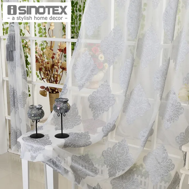 Window Curtain Grey Luxury Tulle Voile Fabric For Curtains Living Window Curtain Grey Luxury Tulle Voile Fabric For Curtains Living Room Sheer Home Decoration Screening