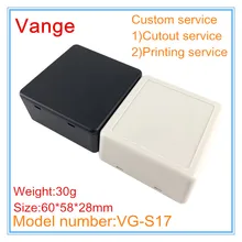 10 шт./лот экструдированного литья под давлением Черный ABS пластик пластмассовый корпус прибора 60*58*28 мм с пряжкой для соединительного устройства