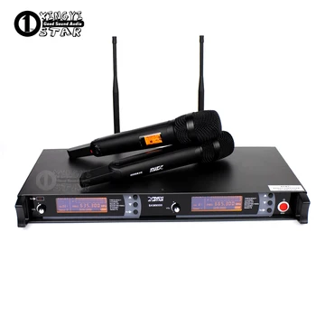 Micrófono inalámbrico UHF profesional, sistema de Karaoke de 2 canales, transmisor de Micrófono Dual inalámbrico para SKM9000
