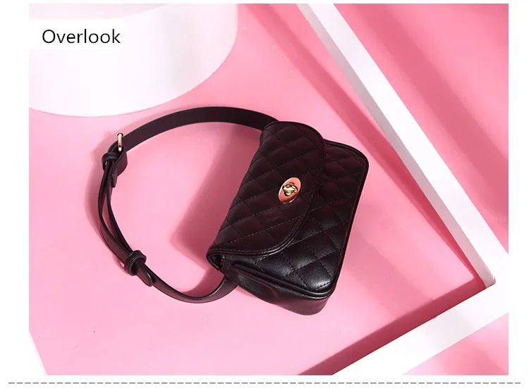 QINRANGUIO поясная сумка для Для женщин Мода талии сумка черные туфли высокого качества поясная Бум сумки для Для женщин телефон деньги Кожаная