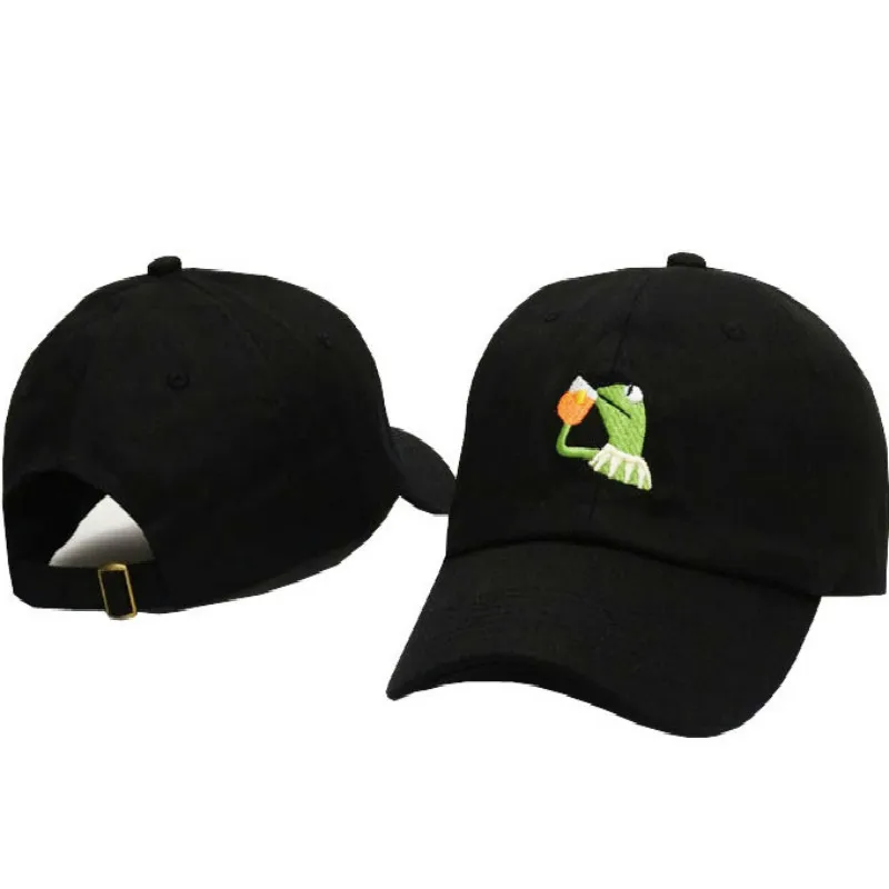 

Embroidered Kermit Beer Dad Hat For Women Kermit None of my Business Baseball Cap Hip Hop Cotton Adjustable Sad Pepe Dad Hat Men