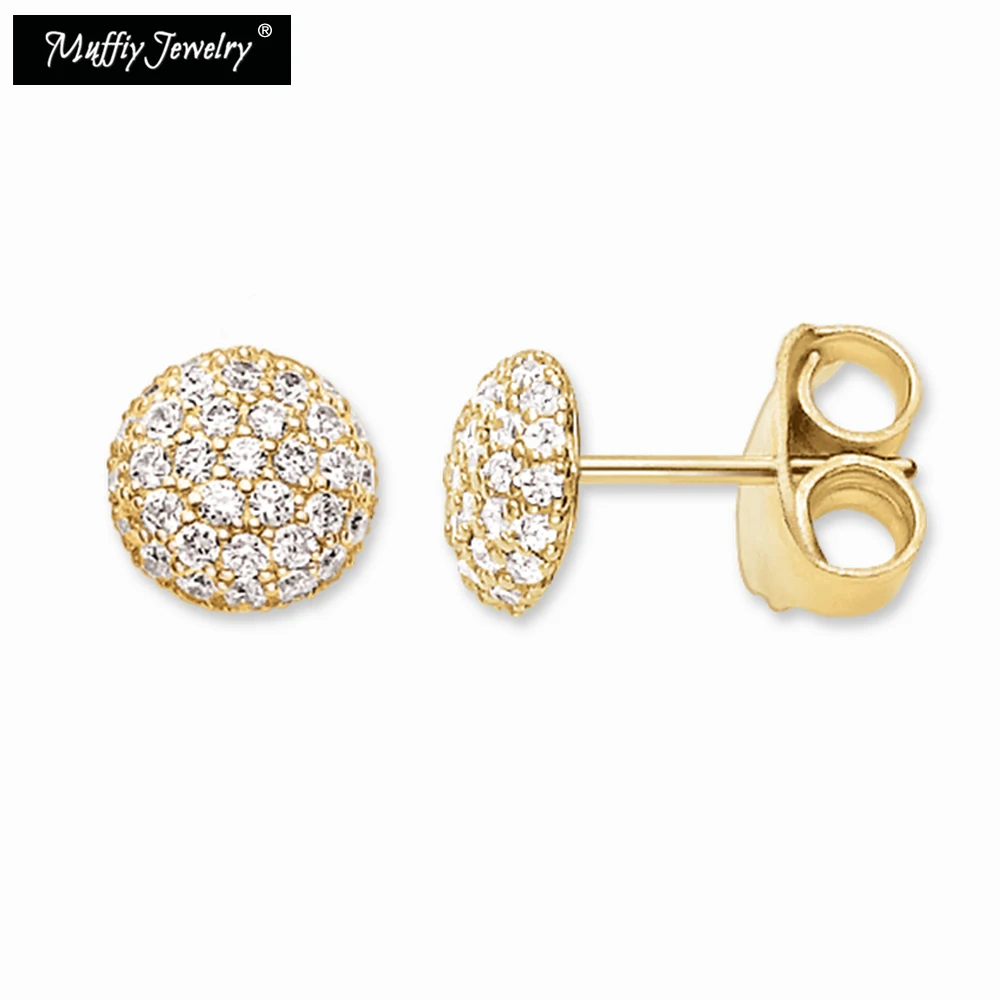 Stud Earrings Gold Disco Ball,Trendy Gift For Women Ts High Quality